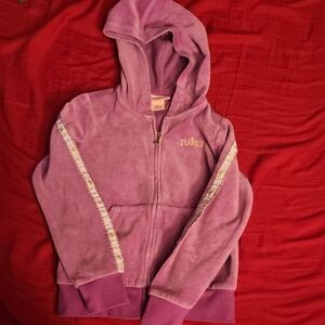 Juicy Couture Kids Hoodie in Pink with Gold Accents